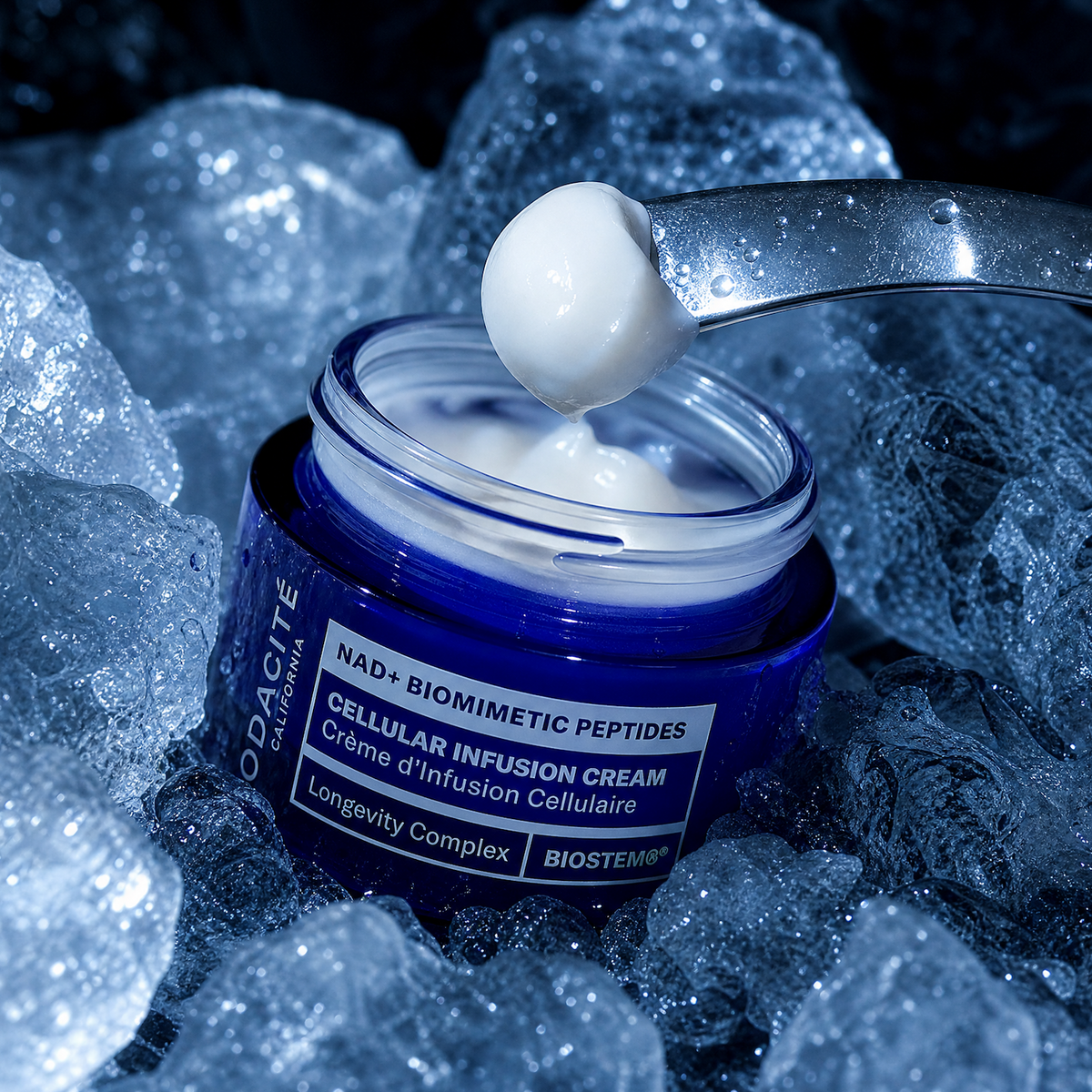 Crème d’Infusion Cellulaire • NAD+ Peptides Biomimétiques