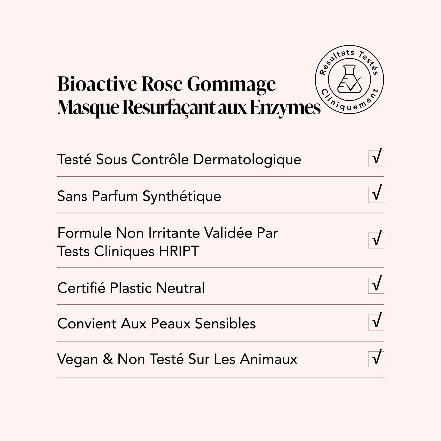 Masque Resurfaçant Aux Enzymes Bioactive Rose Gommage