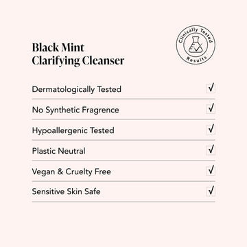 Black Mint • Charcoal + Rhassoul • Clarifying Cleanser