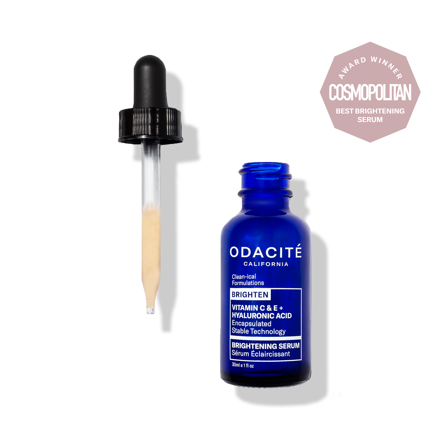 Sérum Éclaircissant Vitamine C & E + Acide Hyaluronique