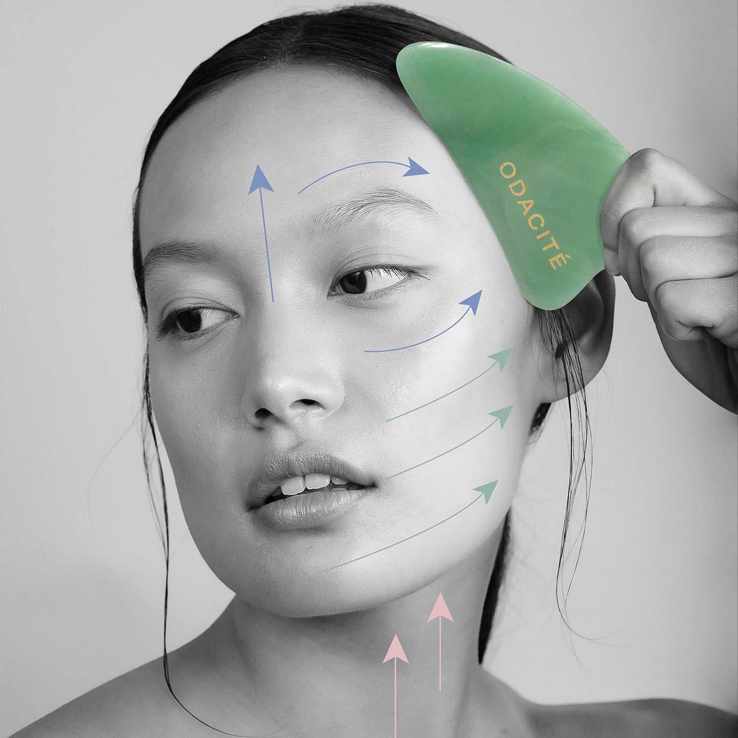 Gua Sha Contour De Cristal Aventurine Verte