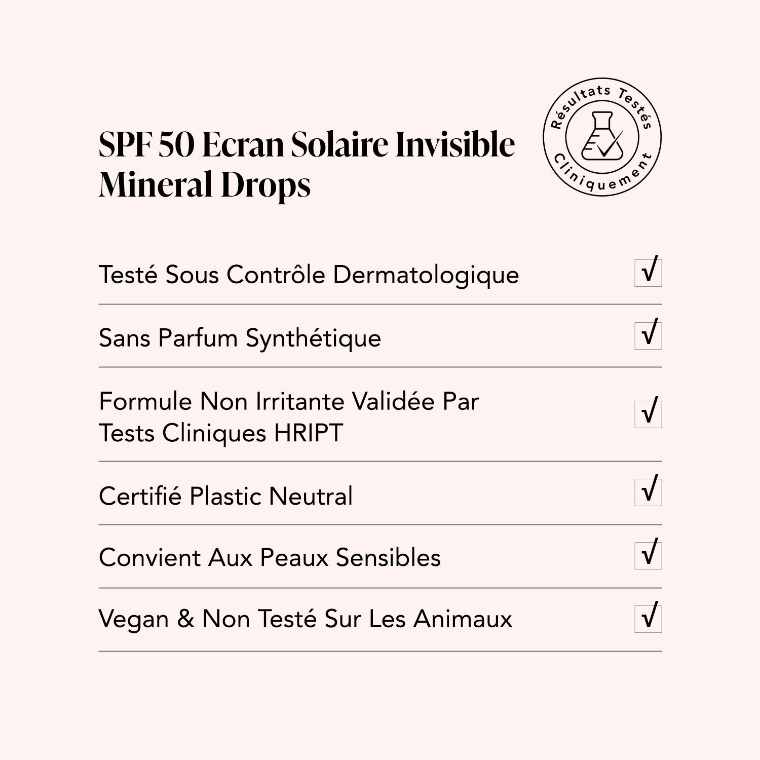 Mineral Drops SPF 50 Écran Solaire Invisible